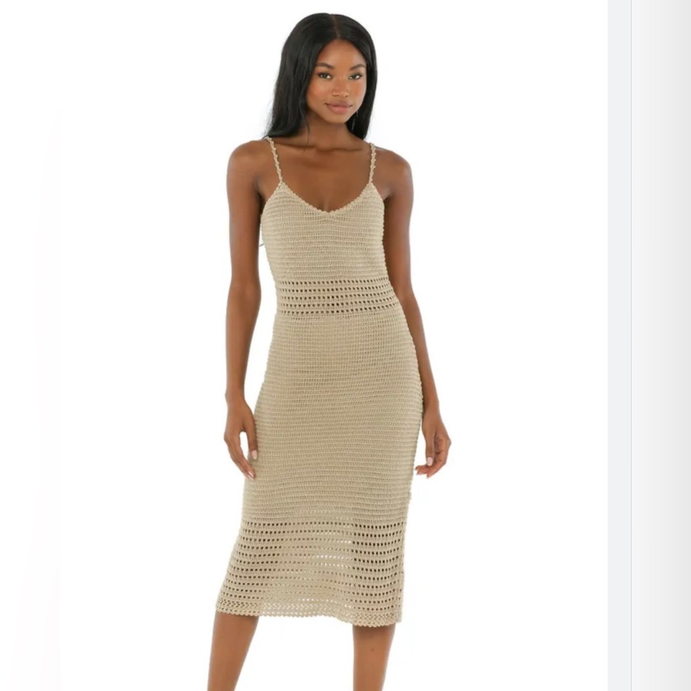 Line & Dot Isabel crochet midi dress Sz M!